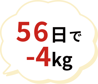 56日で-4kg